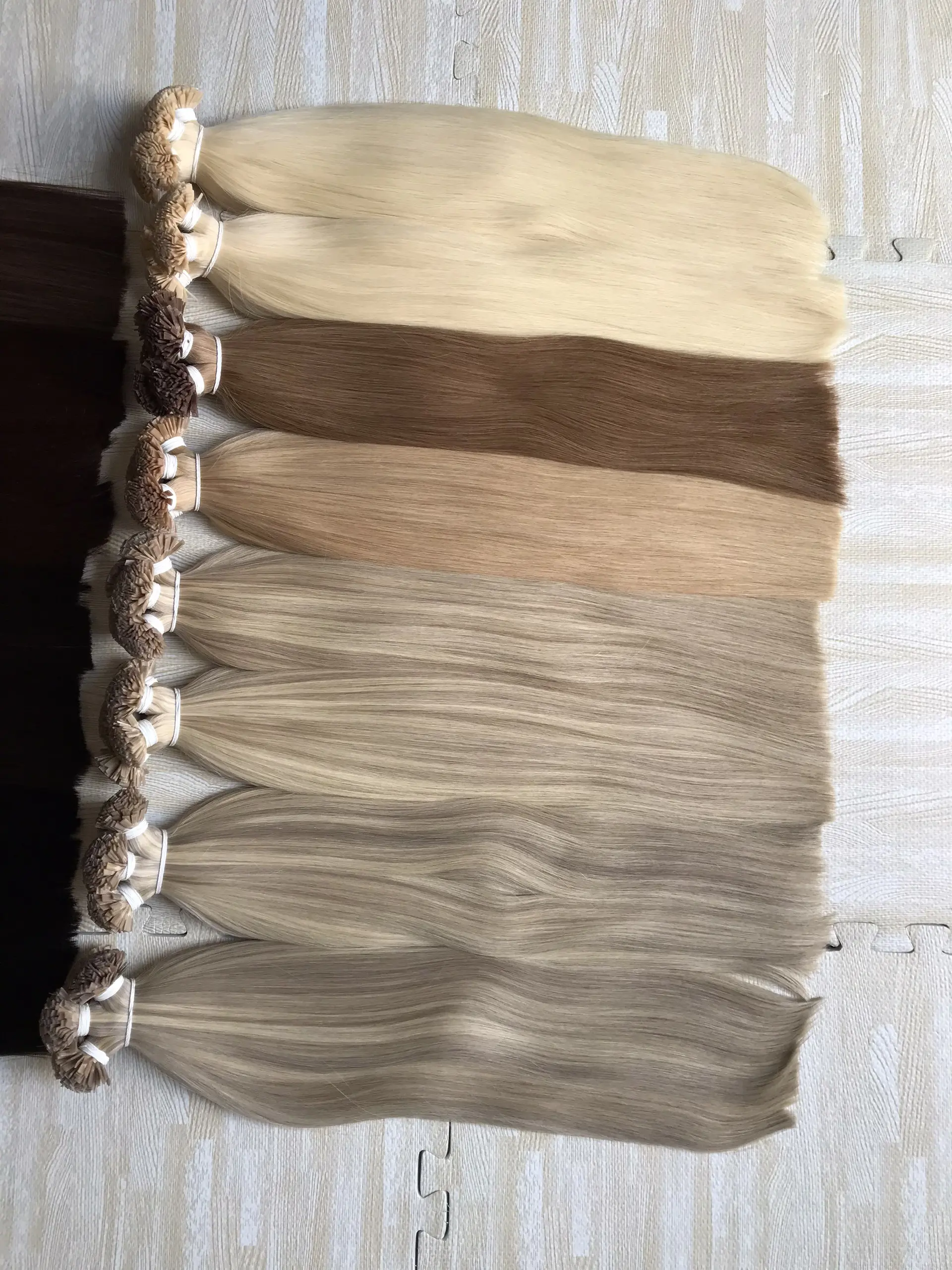 Flat Tip Hair Extension Best Selling 100% Human Hair Unprocessed Virgin Hair Extensions Machine Double Weft 2
