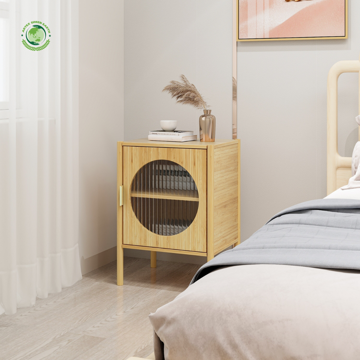 Bamboo Bedside Table Accent, Household items made from bamboo laminated, safe for health and aesthetically pleasing, wholesale. 6