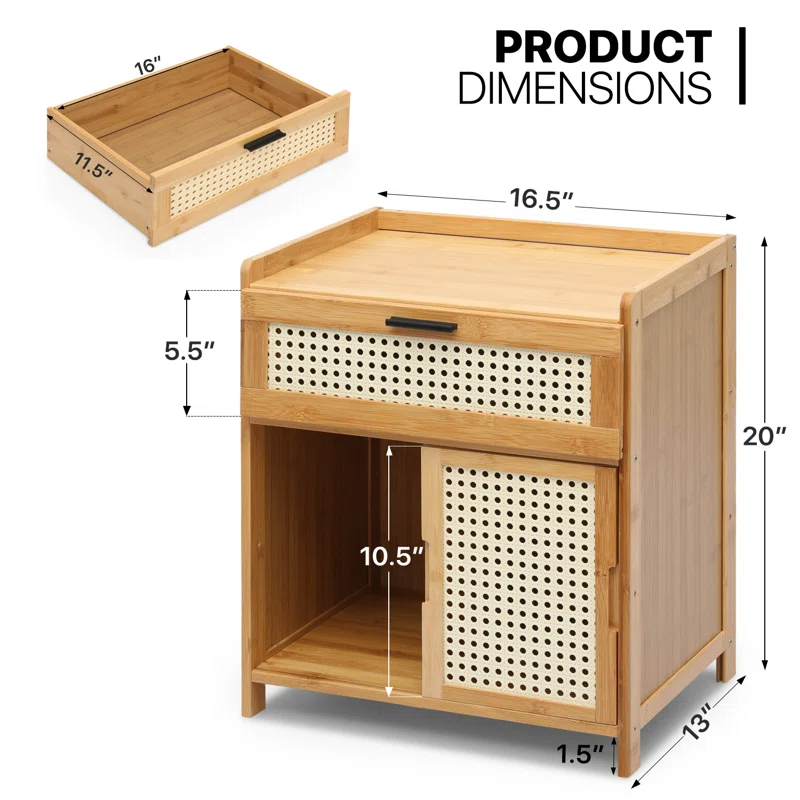 Bamboo Cabinet Nightstand, Household items made from bamboo laminated, safe for health and aesthetically pleasing, wholesale. 3