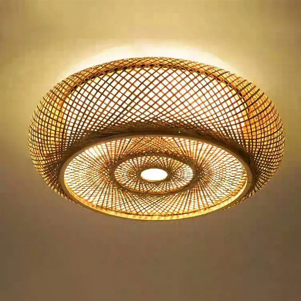 Bamboo Ceiling Light For Living Room, Lamps made from handmade materials, home decoration accessories, wholesale. 4