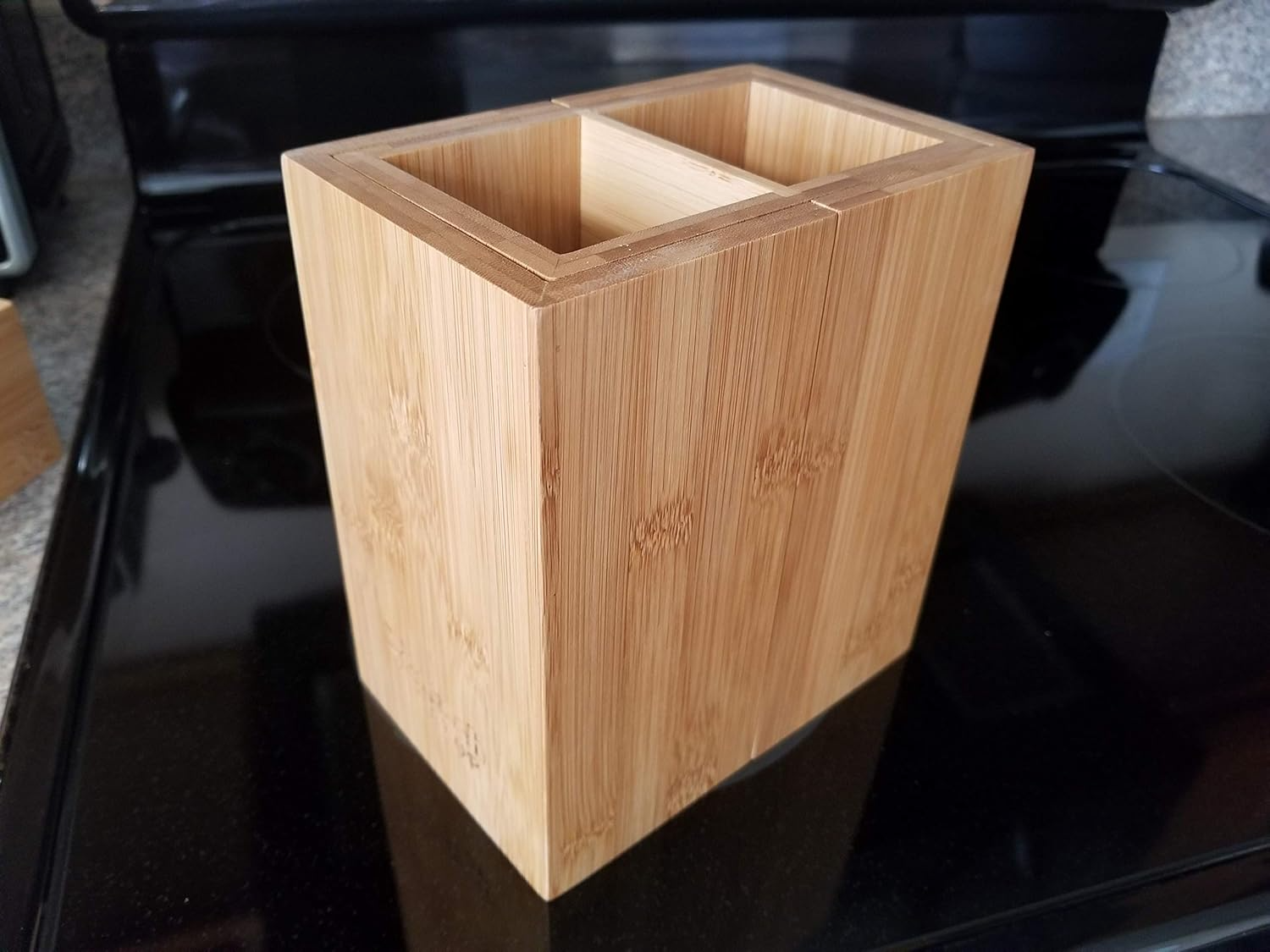 Bamboo Expandable Cooking Utensil Kitchen Tool Holder, safe for health and aesthetically pleasing, wholesale. 2