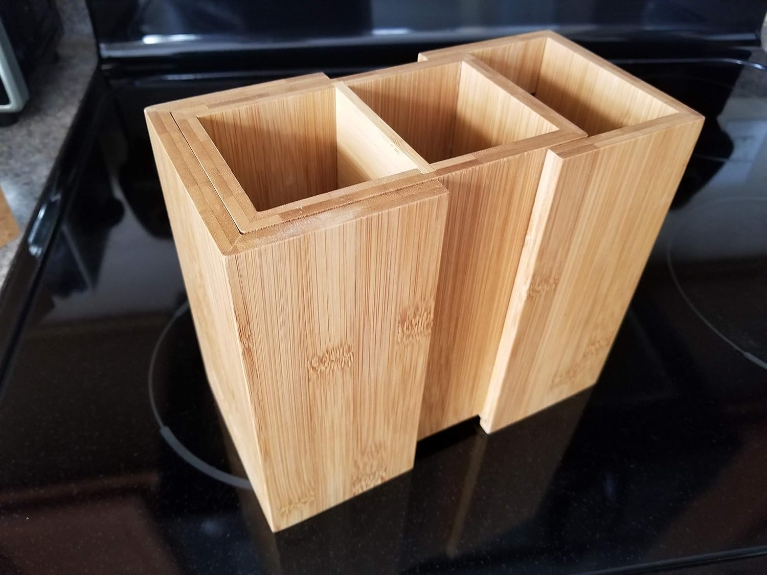 Bamboo Expandable Cooking Utensil Kitchen Tool Holder, safe for health and aesthetically pleasing, wholesale. 3