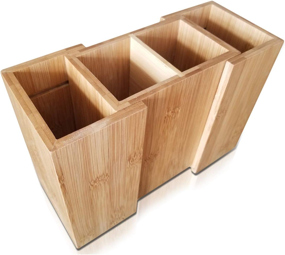 Bamboo Expandable Cooking Utensil Kitchen Tool Holder, safe for health and aesthetically pleasing, wholesale. 1