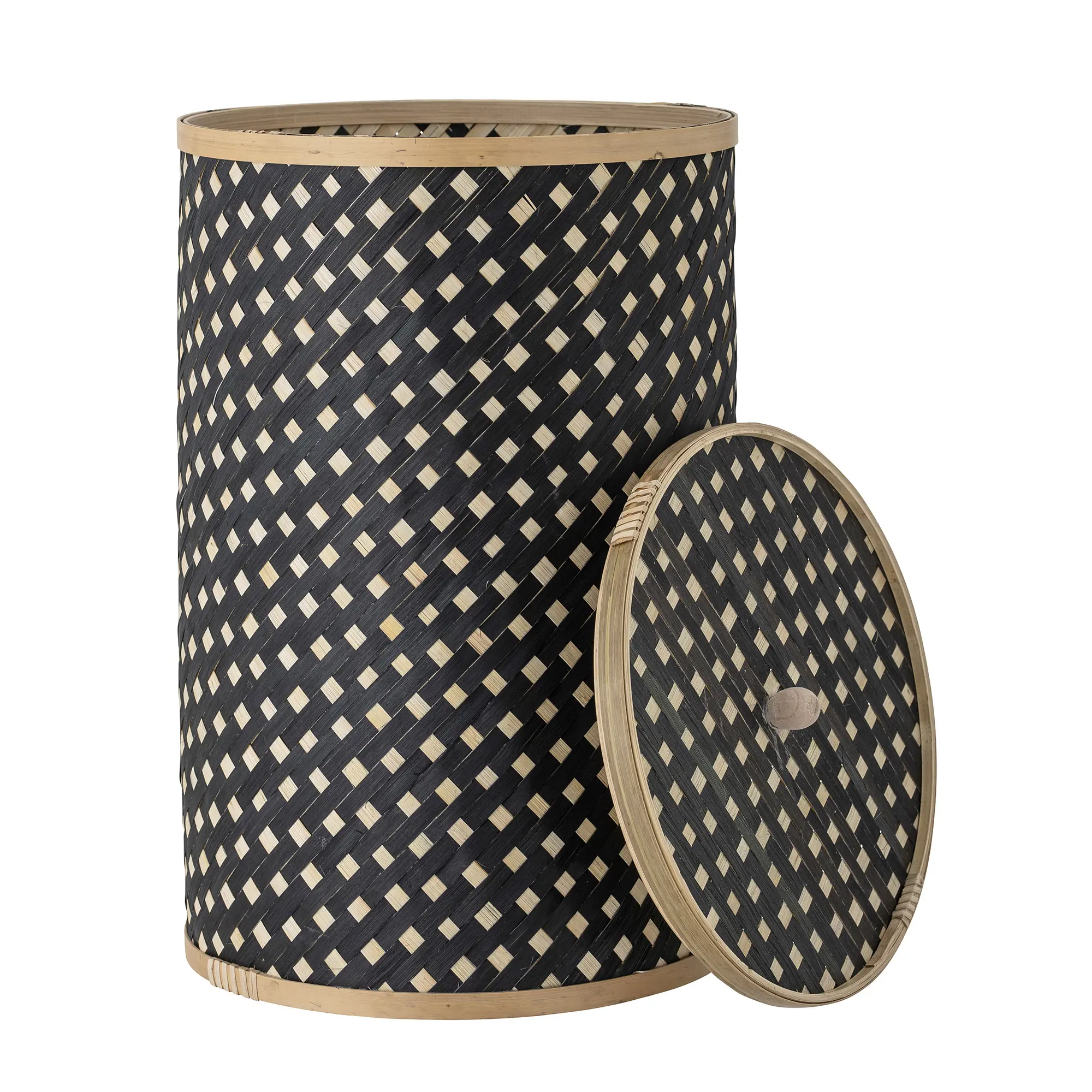Bamboo laundry basket with lid, Multi-purpose storage basket, home organization accessory, highly aesthetic wholesale available. 2