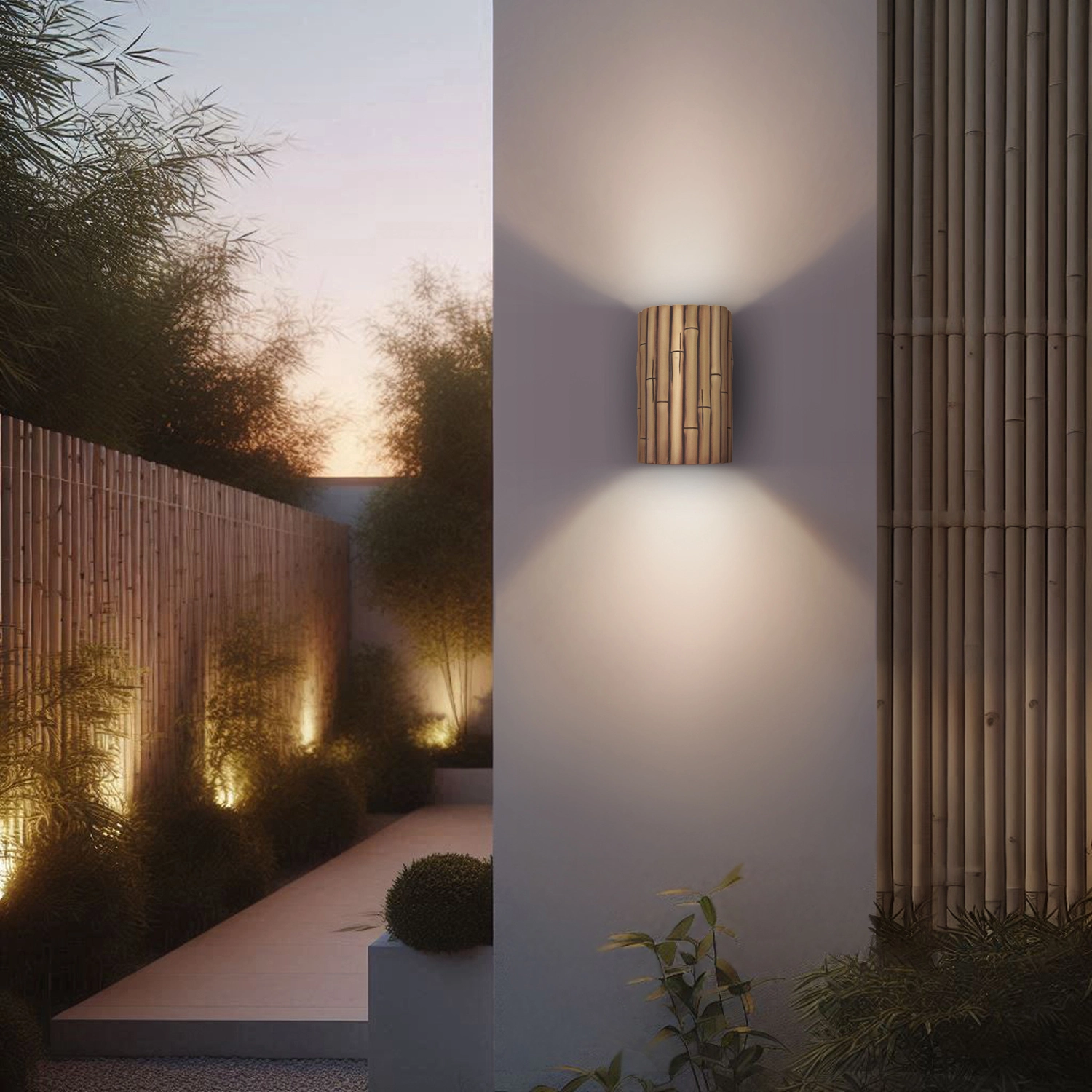 Bamboo Sconce, Lamps made from handmade materials, home decoration accessories, wholesale. 2