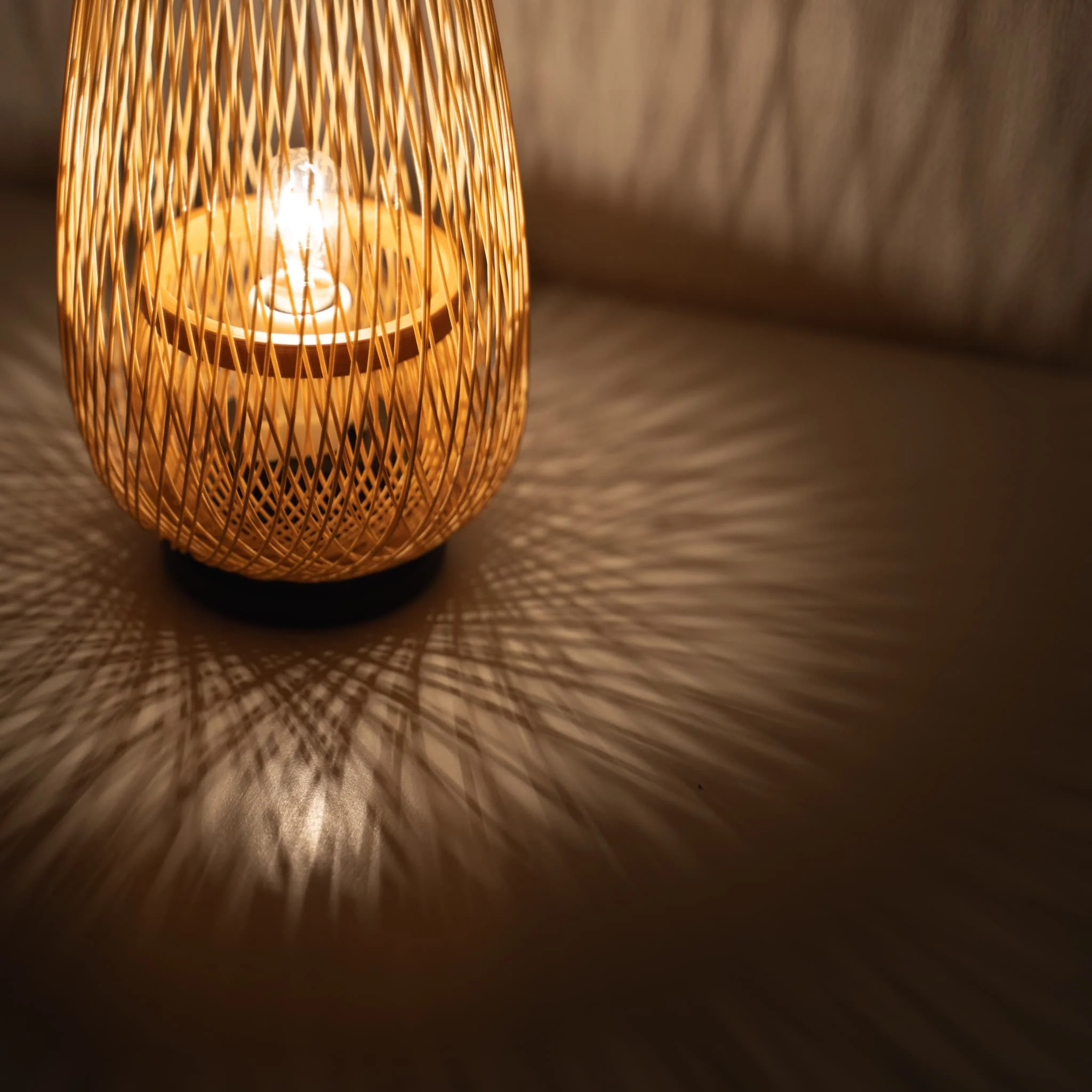 Bamboo Table Lamp Flower Bud, Lamps made from handmade materials, home decoration accessories, wholesale. 3