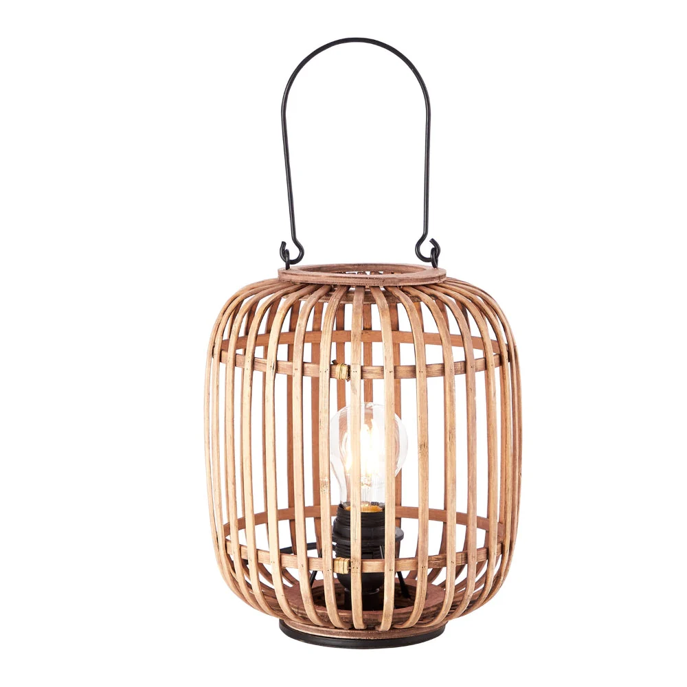 Bamboo table lamp with handle, Lamps made from handmade materials, home decoration accessories, wholesale. 1