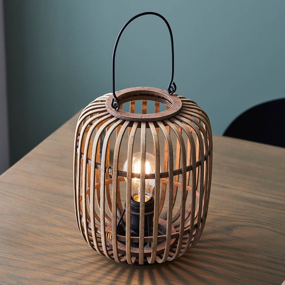 Bamboo table lamp with handle, Lamps made from handmade materials, home decoration accessories, wholesale. 4
