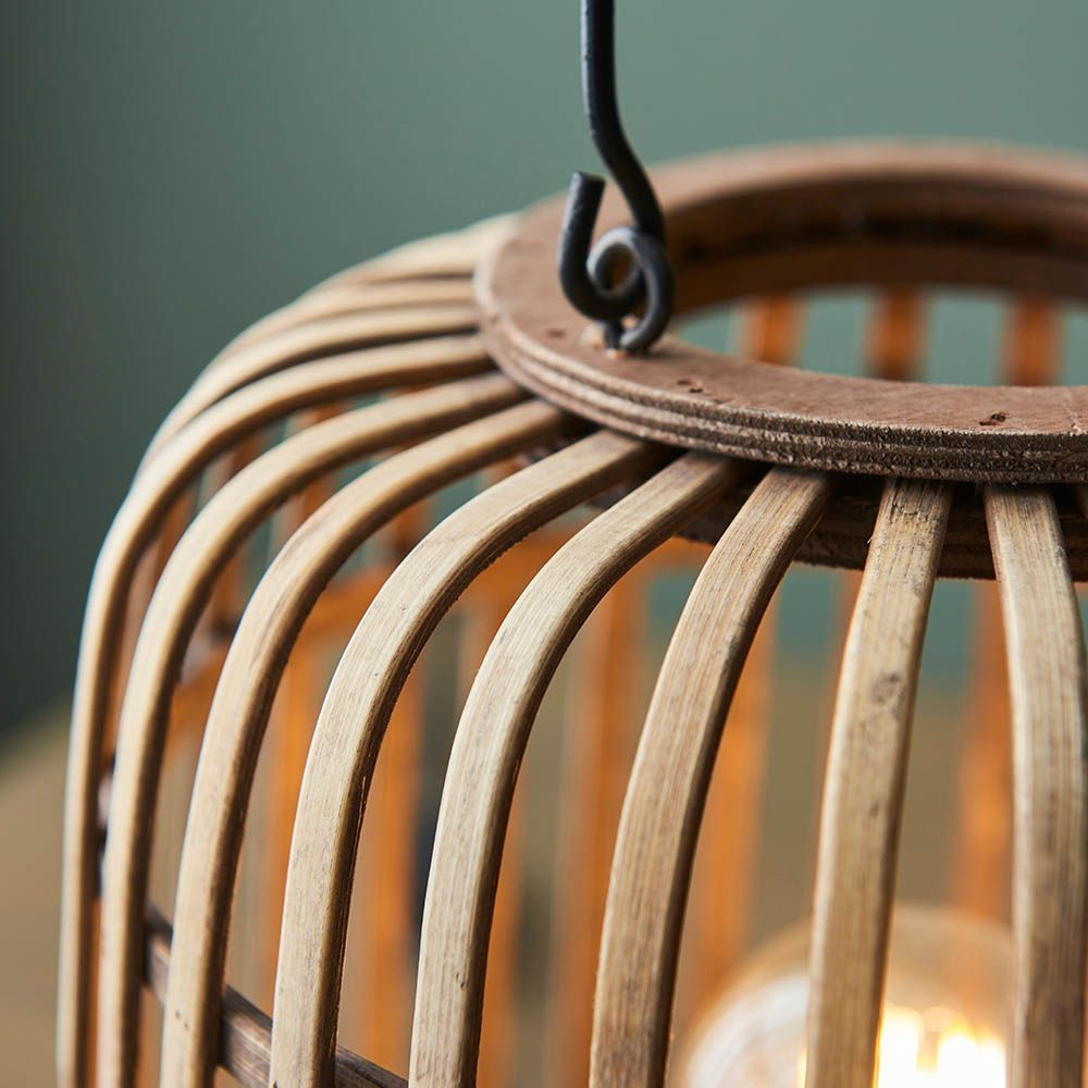 Bamboo table lamp with handle, Lamps made from handmade materials, home decoration accessories, wholesale. 2