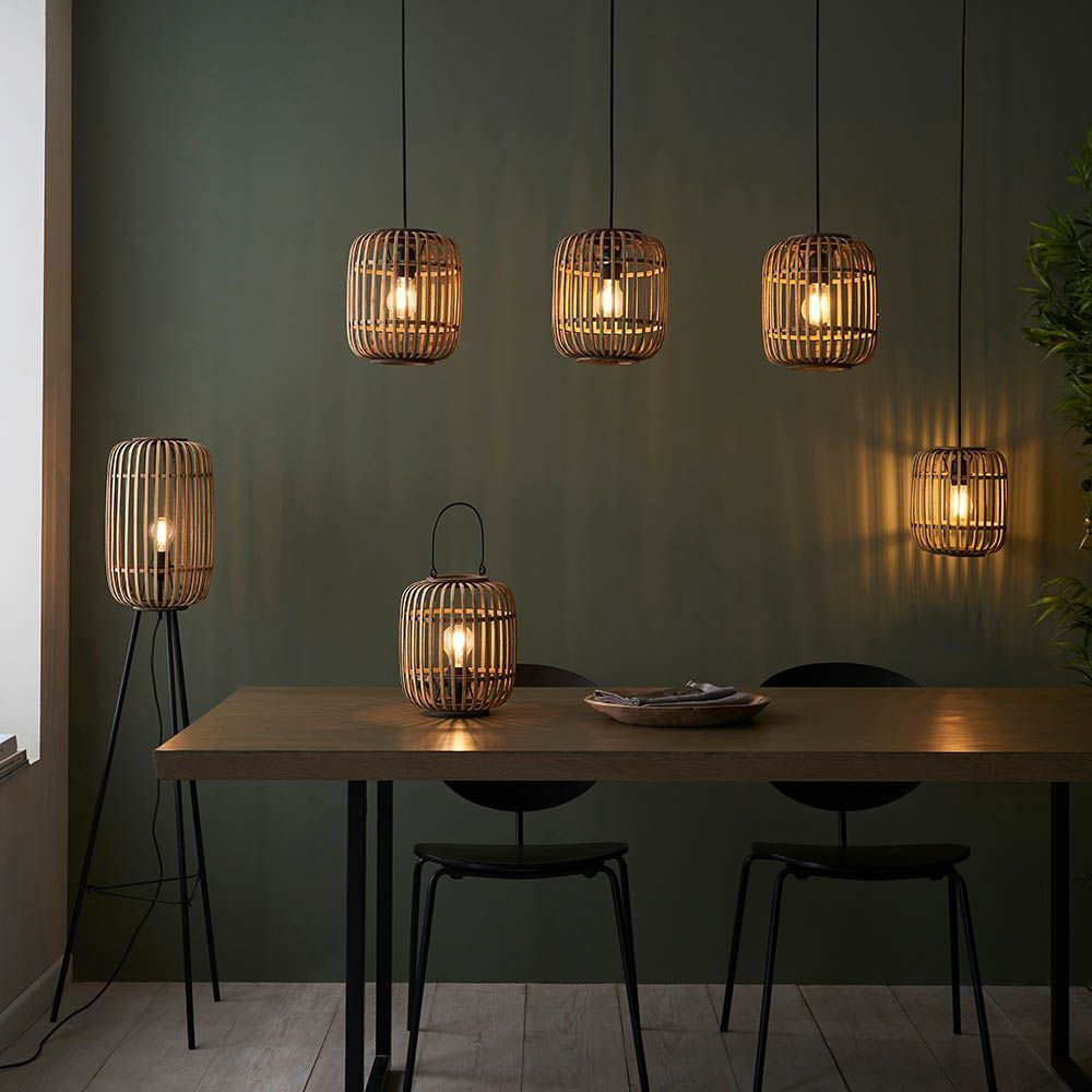 Bamboo table lamp with handle, Lamps made from handmade materials, home decoration accessories, wholesale. 6