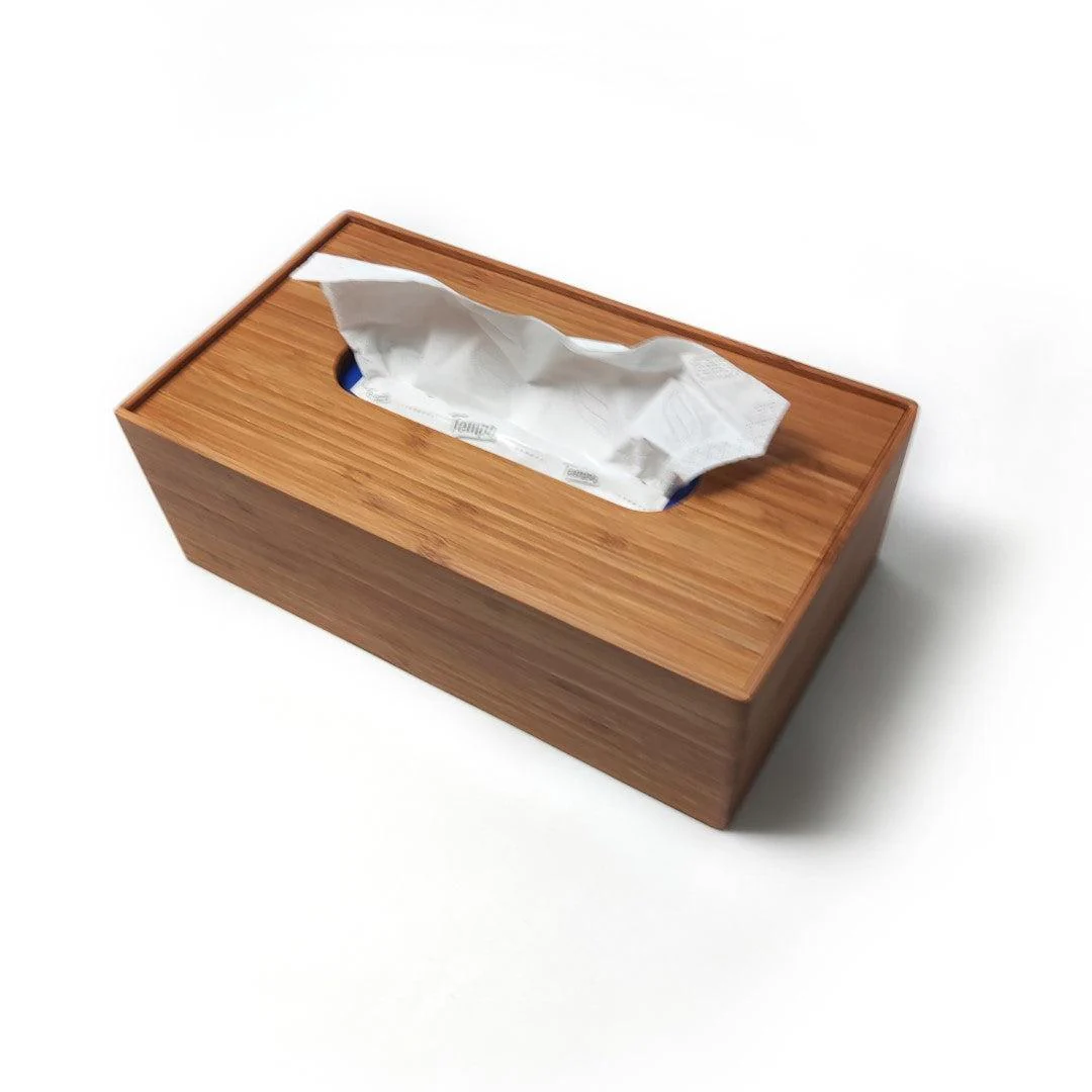 Bamboo Tissue Box, Household items made from bamboo laminated, safe for health and aesthetically pleasing, wholesale. 1