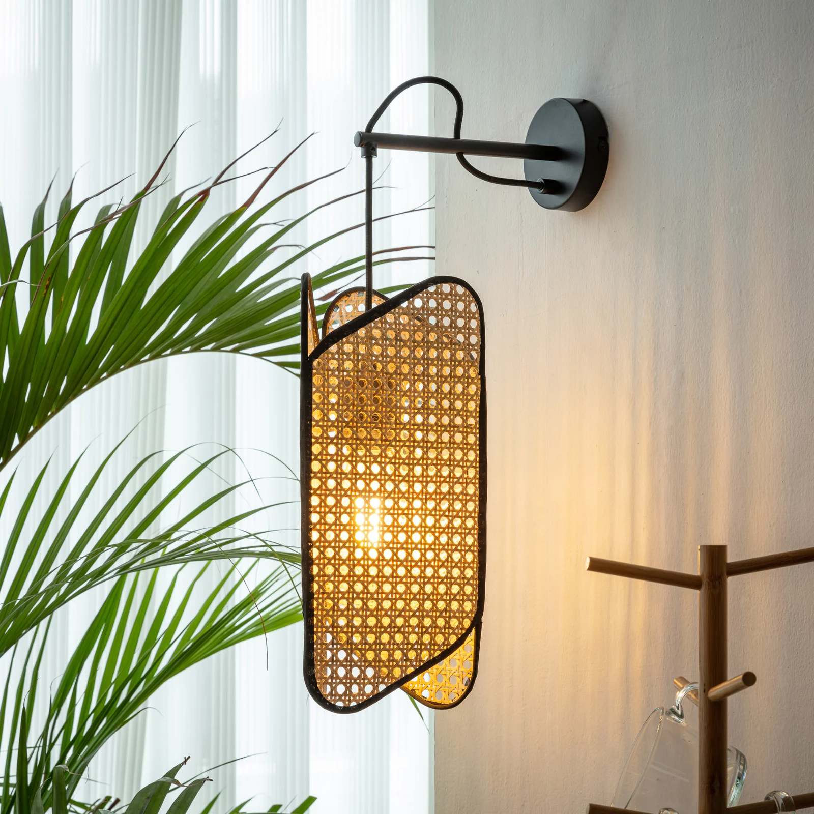 Bamboo Wall Lamps, bamboo handmade, Lamps made from handmade materials, home decoration accessories, wholesale. 3