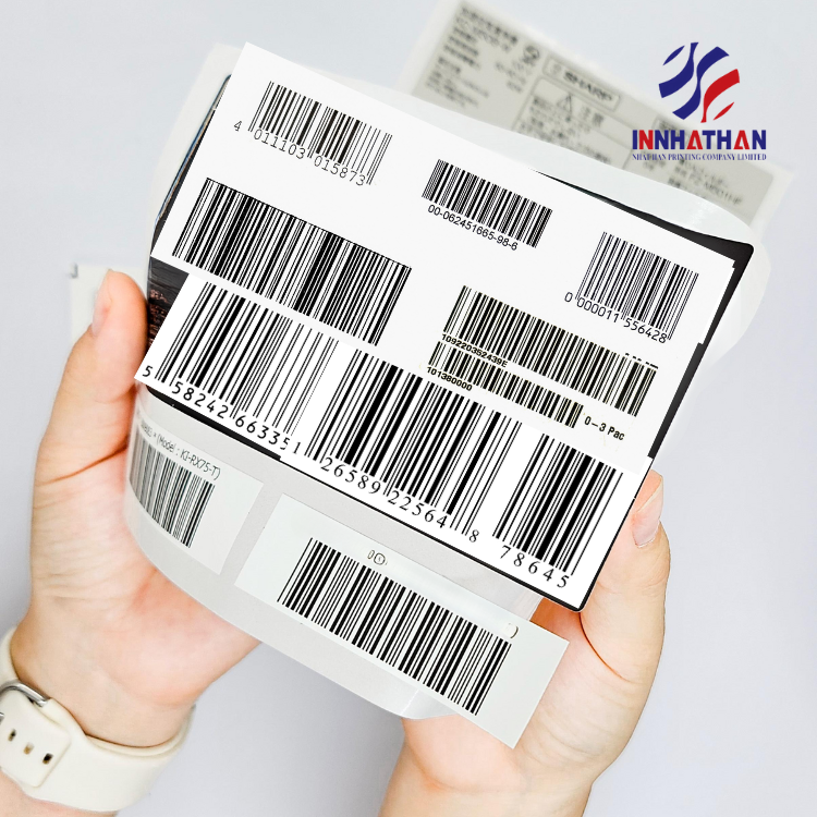 Barcode Labels Custom Adhesive Label Sticker Good Quality Permanent Adhesive Packaging Labels Custom Packing Manufacturer 5