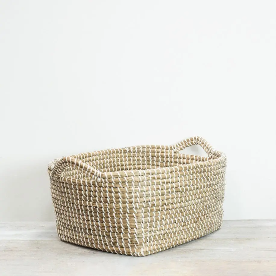 Basket made of seagrass, Multi-purpose storage basket, home organization accessory, highly aesthetic, wholesale available. 1