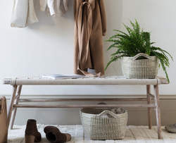 Basket made of seagrass, Multi-purpose storage basket, home organization accessory, highly aesthetic, wholesale available. 4