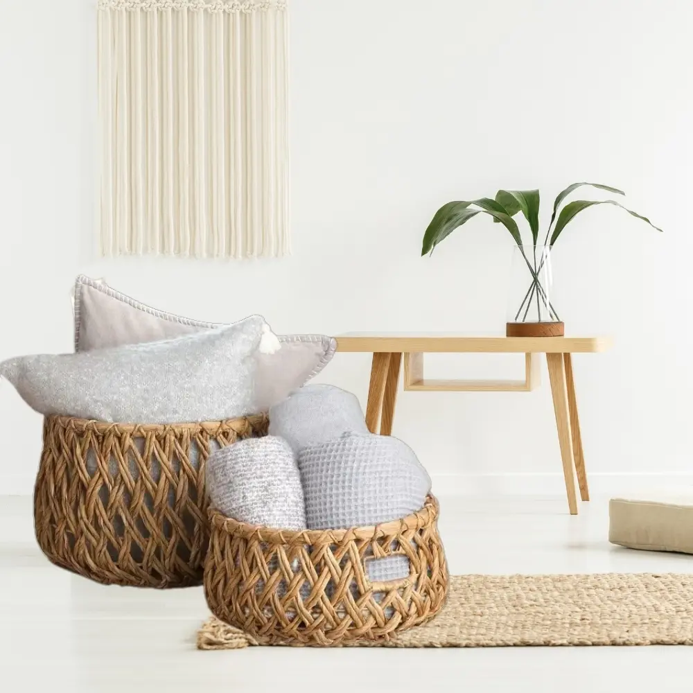 Best-Selling Bohemian Water Hyacinth Storage Baskets Stylish Natural Decor and Functional Storage Solution for Any Room 5