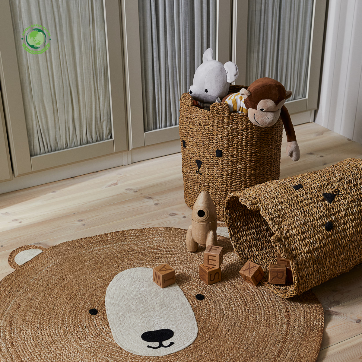Braided storage basket, Home accessories Natural materials that are safe for health and aesthetically pleasing wholesale. 3