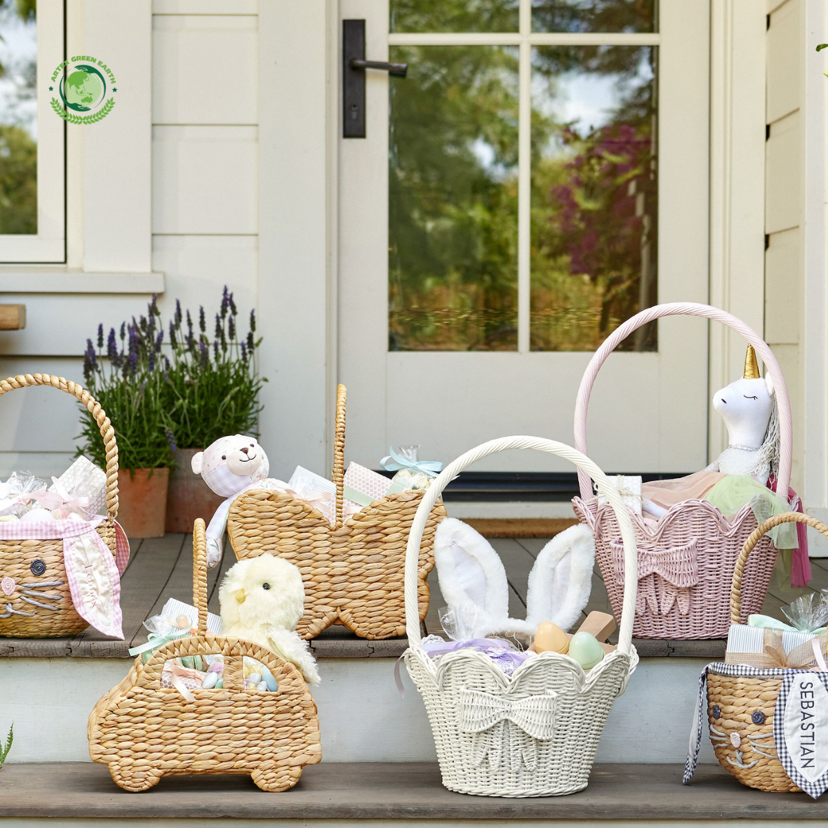 Butterfly Shaped Easter Basket, Home accessories Natural materials that are safe for health and aesthetically pleasing 5