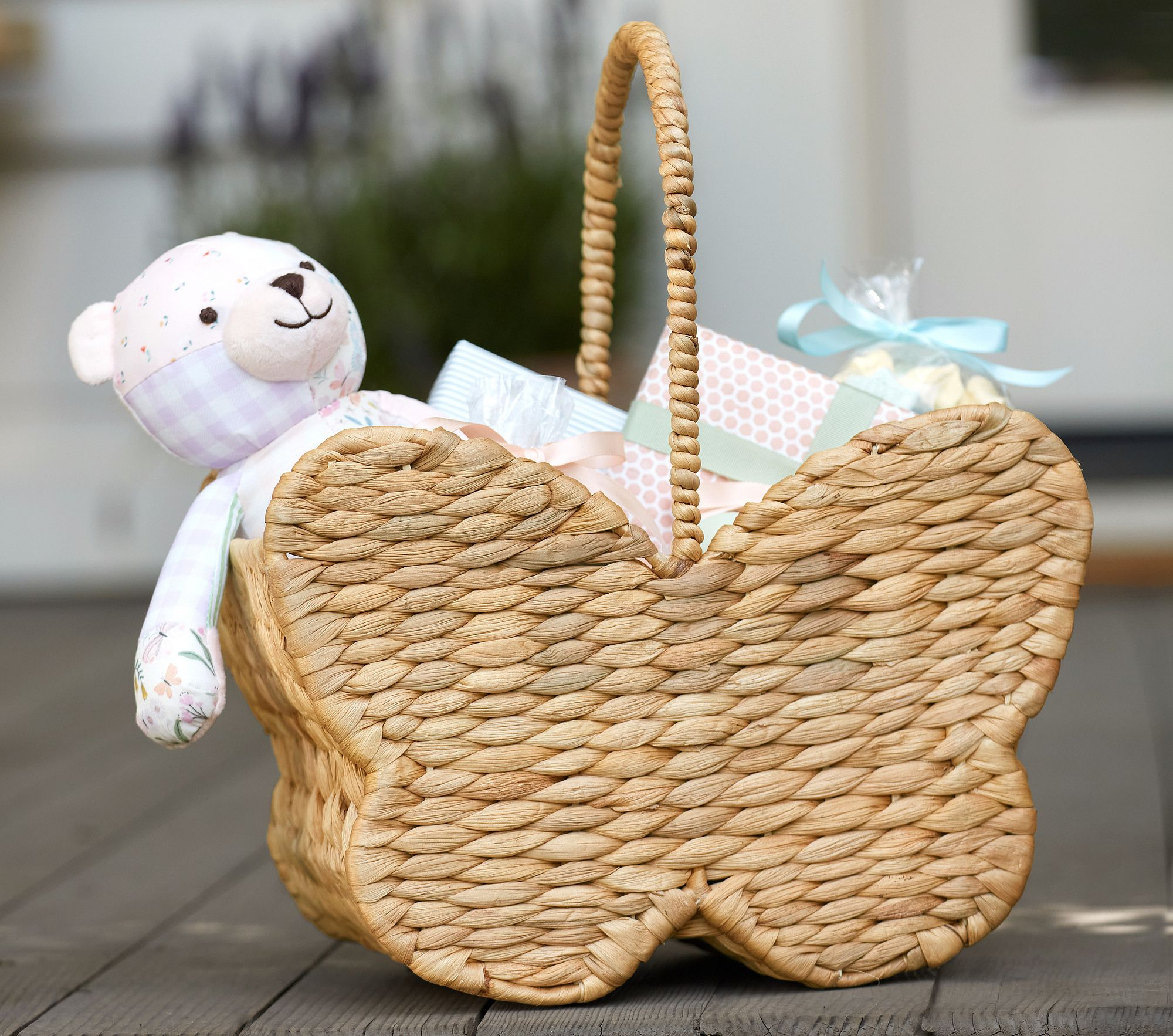 Butterfly Shaped Easter Basket, Home accessories Natural materials that are safe for health and aesthetically pleasing 2
