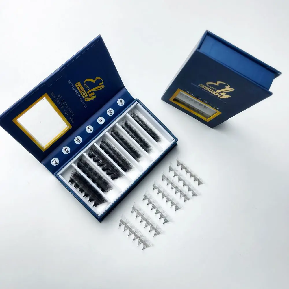 Eyelash Extension Supplies Custom Packaging Thin Base ELYLASHES Supplier Wholesale Loose 1000 Fans Trays 4
