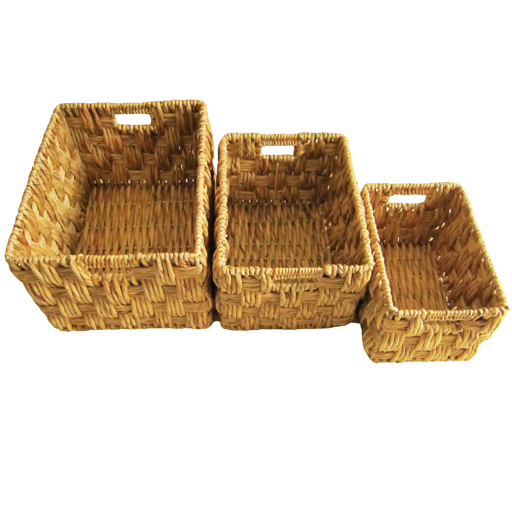 Custom Baskets Competitive Price Custom Embroidery Logo Handmade Water Hyacinth Each One In Poly Bag Vietnam Manufacturer 5