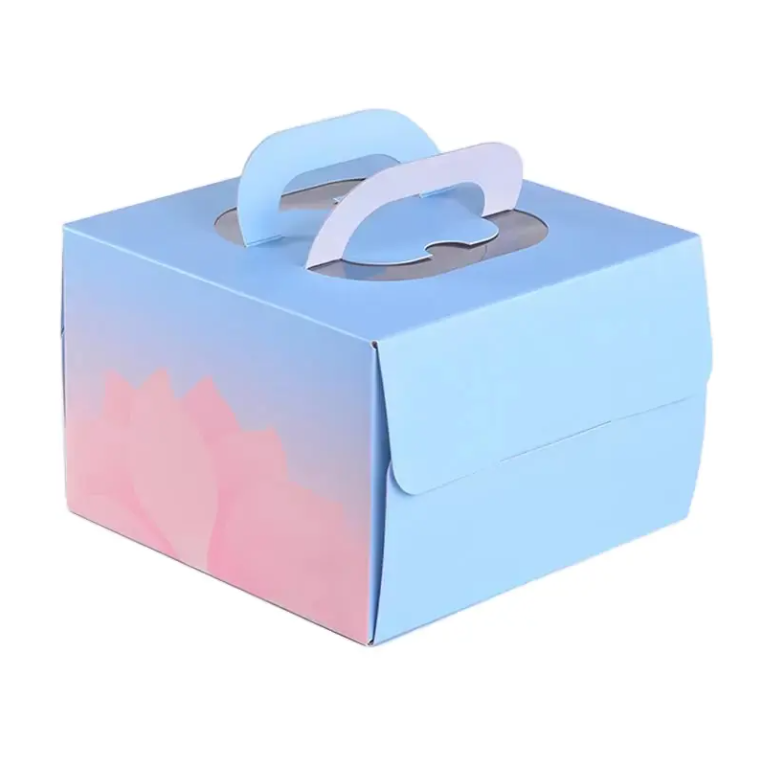 Cake Box With Handles Desert Custom Carton Box Packaging Carton Wholesale Food Carton Boxes Paperboard OEM ODM Made In Vietnam 5