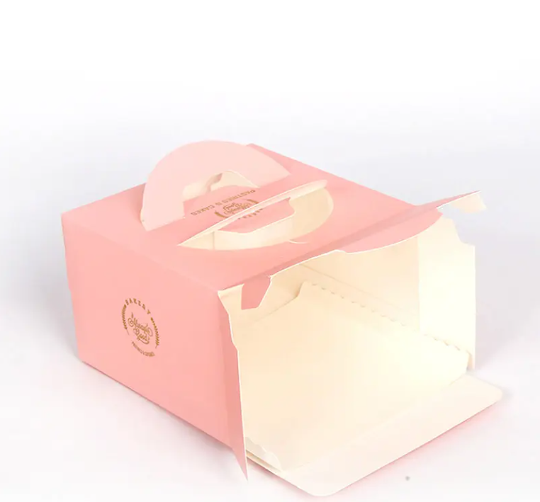 Cake Box With Handles Desert Custom Carton Box Packaging Carton Wholesale Food Carton Boxes Paperboard OEM ODM Made In Vietnam 3