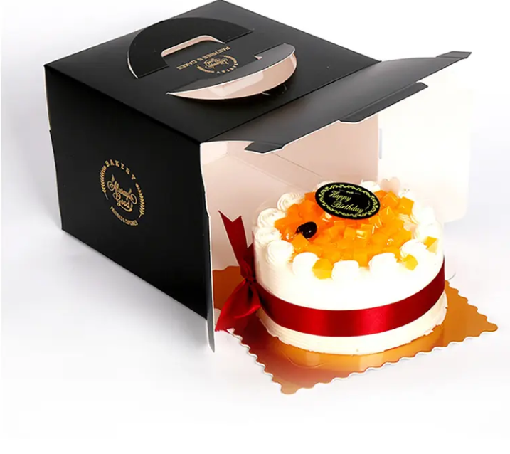 Cake Box With Handles Desert Custom Carton Box Packaging Carton Wholesale Food Carton Boxes Paperboard OEM ODM Made In Vietnam 4