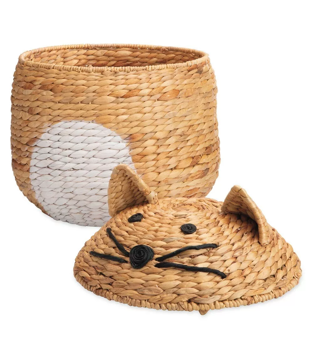 Cat Shaped Storage Basket Woven Home accessories Natural materials that are safe for health and aesthetically pleasing wholesale 2