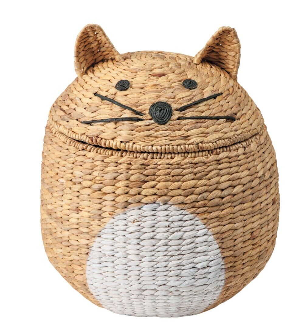 Cat Shaped Storage Basket Woven Home accessories Natural materials that are safe for health and aesthetically pleasing wholesale 1