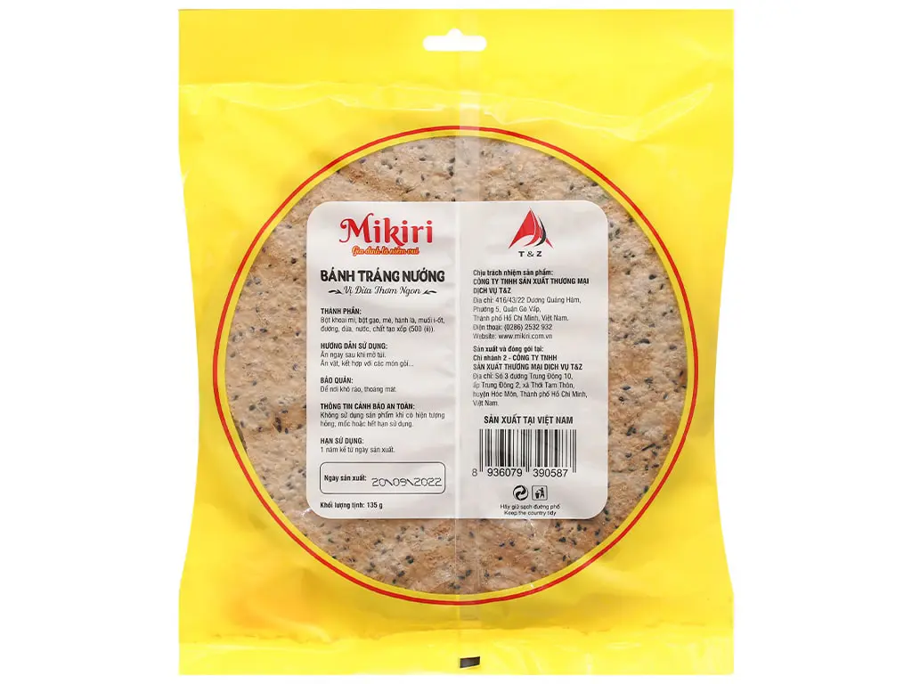 Fast Delivery Vietnamese Sesame Rice Paper 5 Pieces Per Box Food Eat Snacks White No Cooking for Adults Dried,dried Tasteless Bag Packaging 4