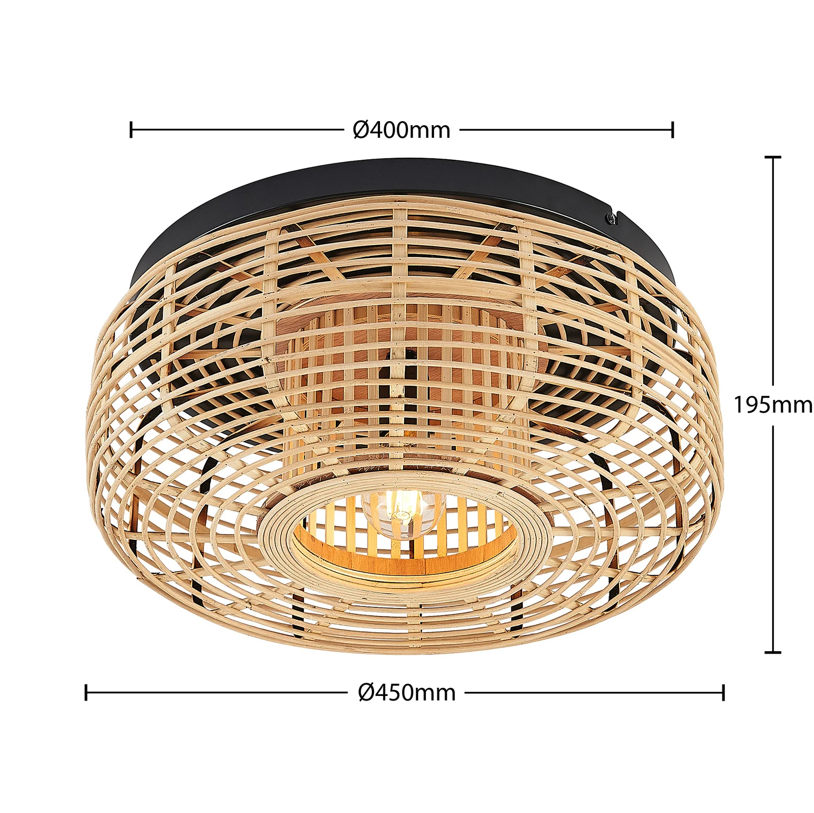 Ceiling light rattan lampshade, Lamps made from handmade materials, home decoration accessories, wholesale. 3