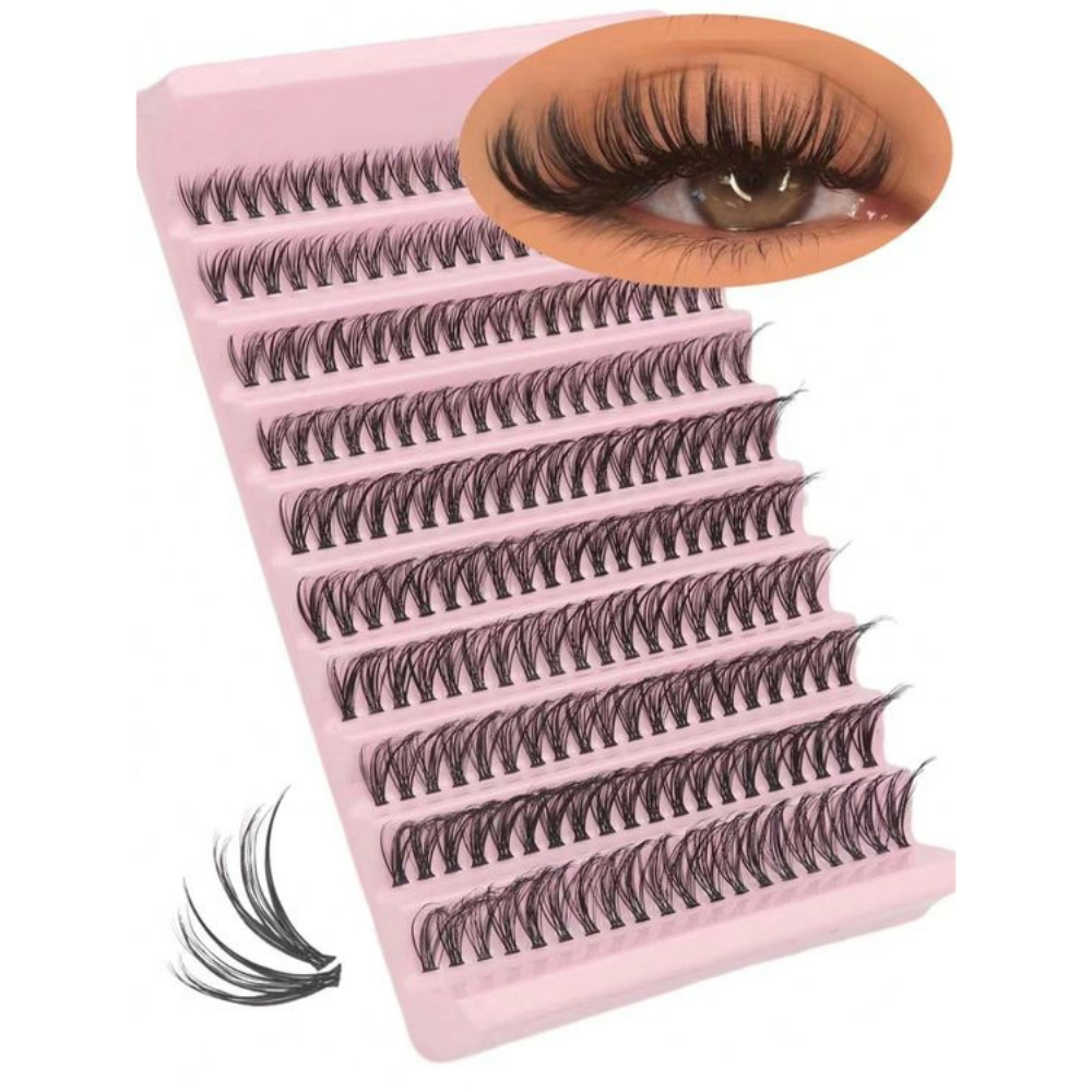 New Private Label Pre Cut Segmented Lashes Custom Kit Volume Cluster Lashes Kit DIY Lash Extension Kit 1
