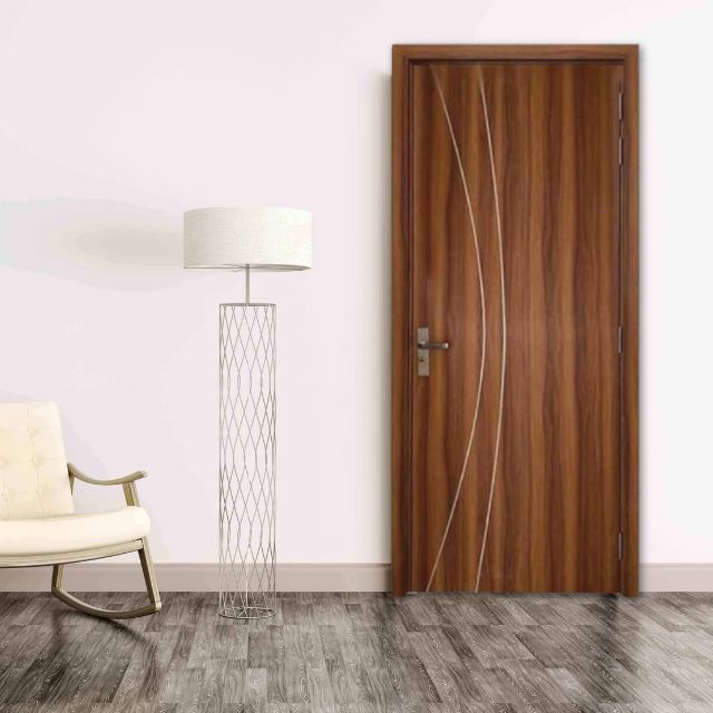 Competitive Price Composite Wooden Door Customization Professional Thermal Insulation Packed In Carton Box Vietnam Manufacturer 4