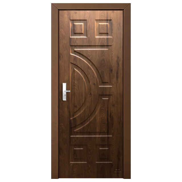 Composite Door Furniture Manufacturer MDF Door Solid Exterior Modern Design Door Exterior Wood Plastic Frame Front Wholesale 4