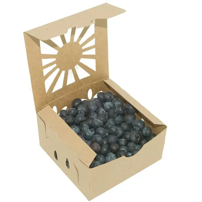 Compostable Kraft Paper Box with Window Breathable Cardboard Packaging for Fresh Fruit & Vegetables Eco Friendly and Sustainable 6