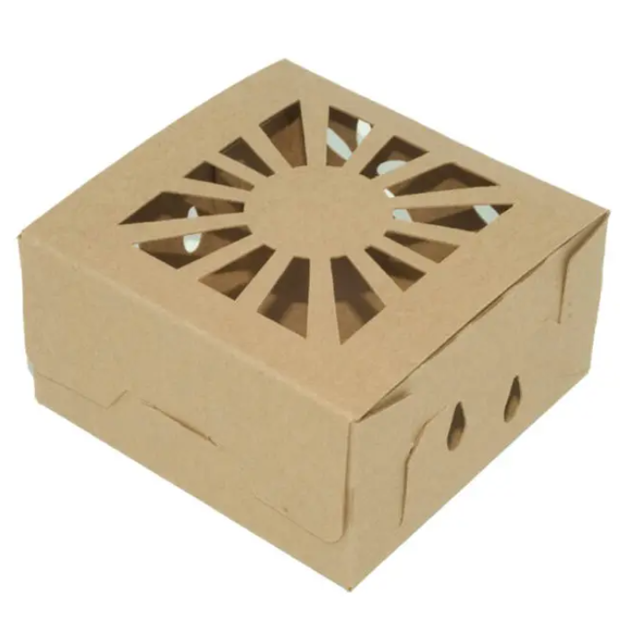 Compostable Kraft Paper Box with Window Breathable Cardboard Packaging for Fresh Fruit & Vegetables Eco Friendly and Sustainable 4