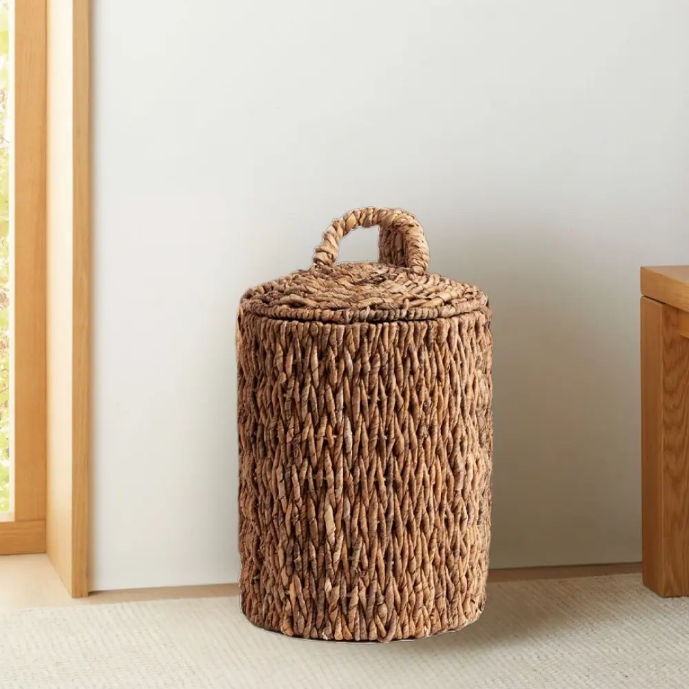 Customizable Water Hyacinth Storage Baskets Wholesale Durable Non-Toxic Handwoven Design Perfect For Indoor And Outdoor Use 6