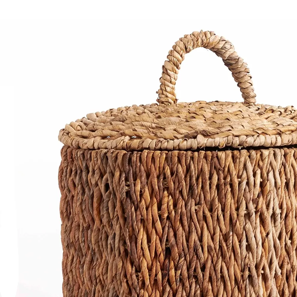 Customizable Water Hyacinth Storage Baskets Wholesale Durable Non-Toxic Handwoven Design Perfect For Indoor And Outdoor Use 2