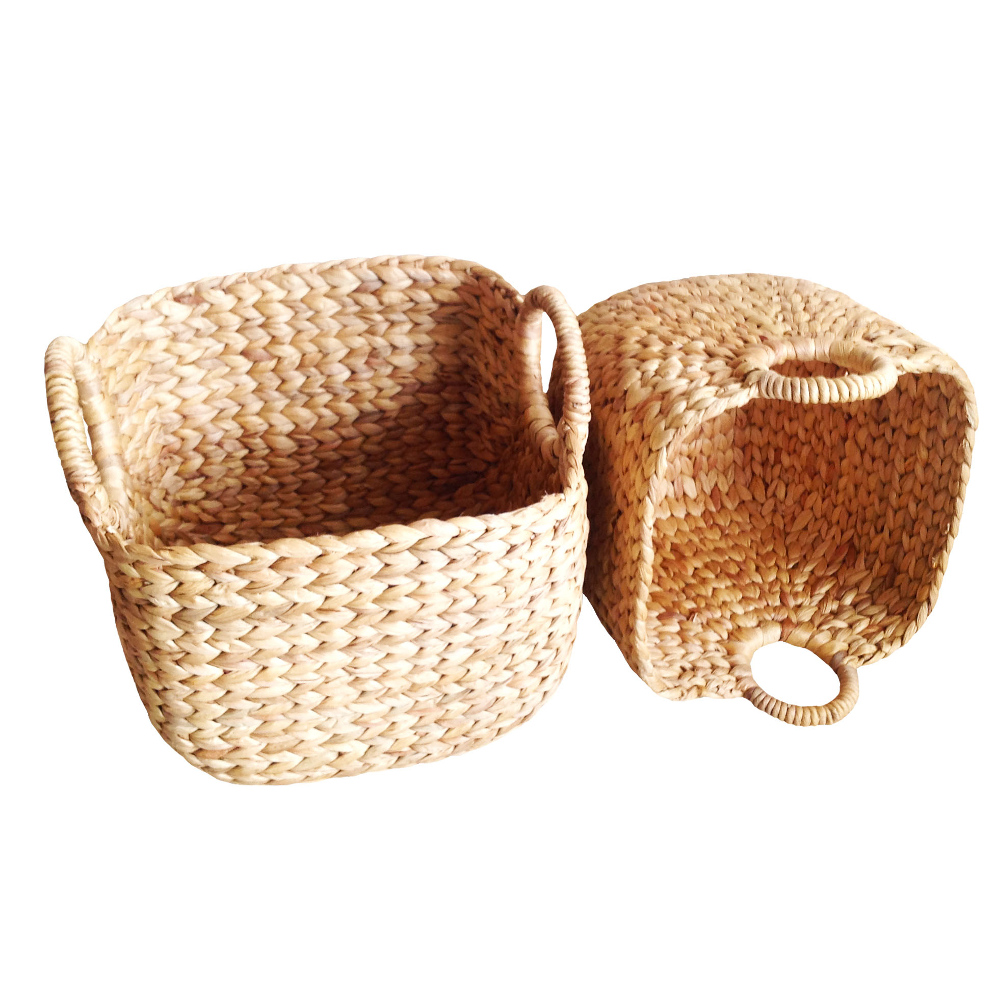 Water Hyacinth Basket Factory Price Customization Handicraft Custom Logo Each One In Poly Bag Vietnamese Manufacturer 5