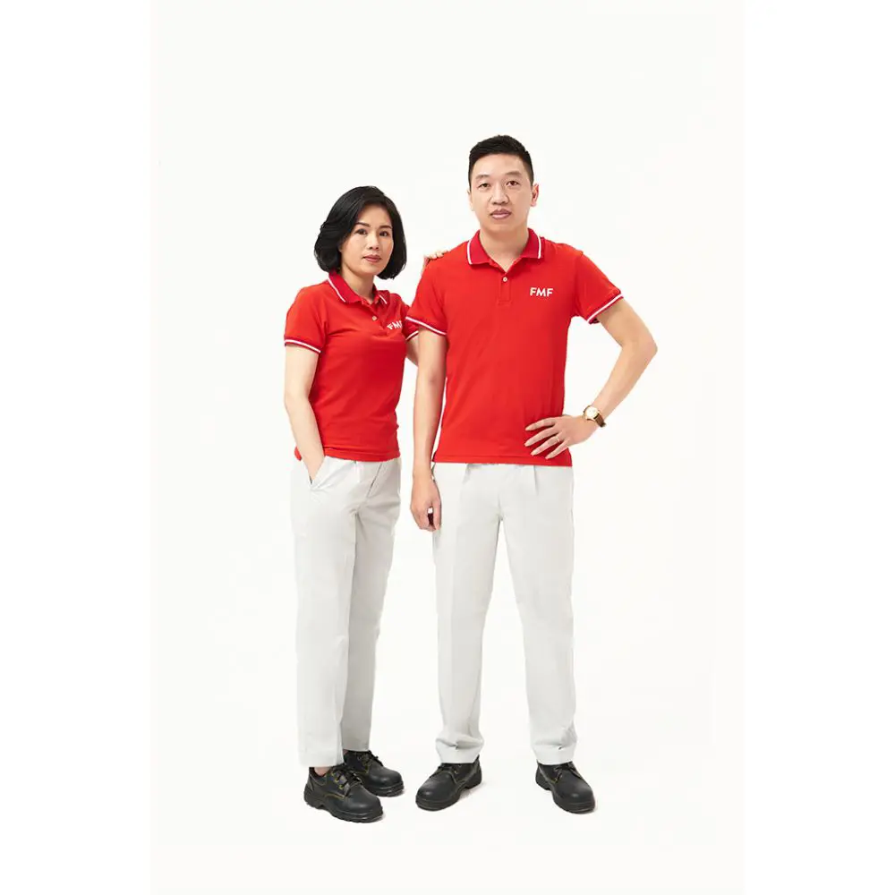 Made In Vietnam Number One Red+Rib Short Sleeve Good Quality Solid Color Polo Shirts Custom Logo And Packaging 2
