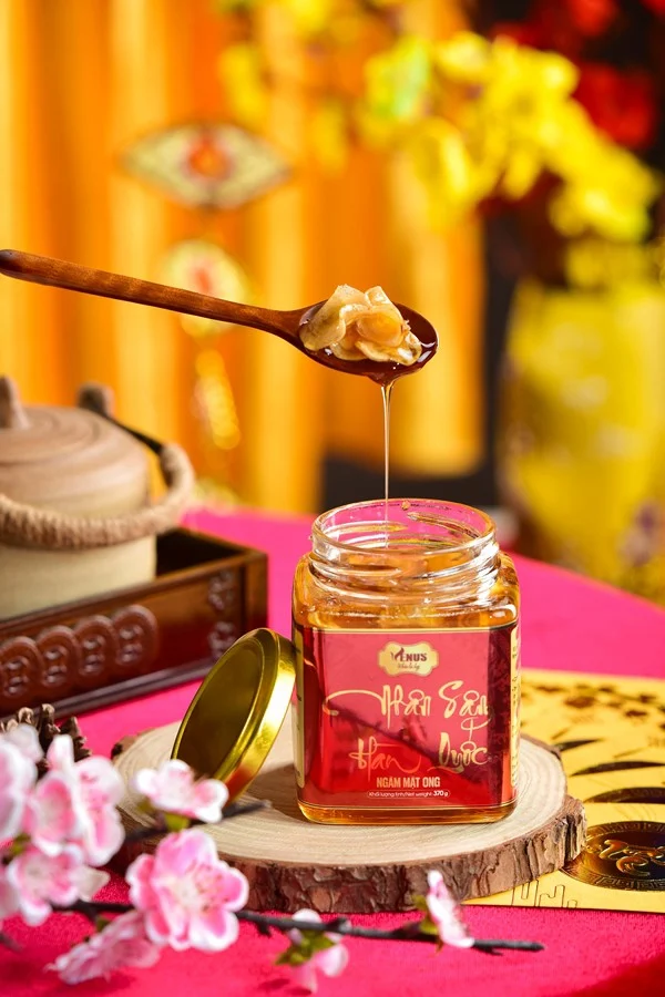 New Health gift set Korean ginseng soaked in honey + Tea, Venus cordyceps wine 3