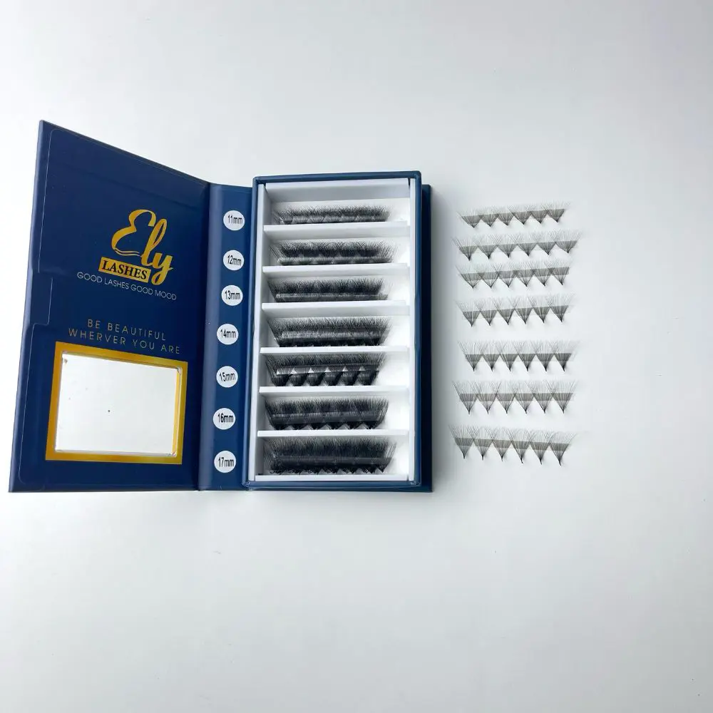 Eyelash Extension Supplies Custom Packaging Thin Base ELYLASHES Supplier Wholesale Loose 1000 Fans Trays 6
