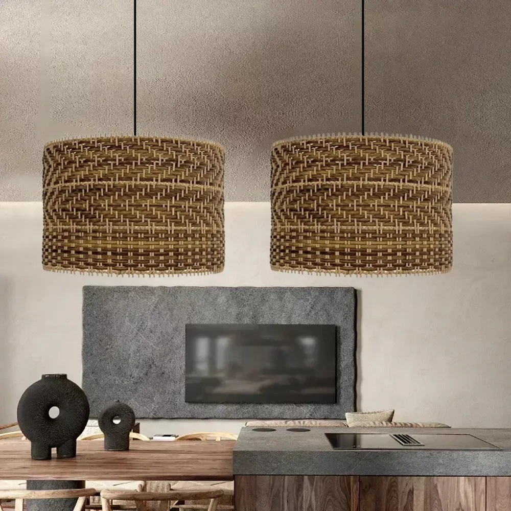 Dining Room Rattan Pendant Light Fixtures Lamps made from handmade materials, home decoration accessories, wholesale. 3