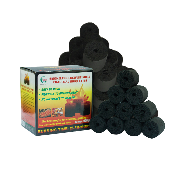 Coconut Shell Charcoal Briquette Machine Good Quality High Power For Grilling Halal Vilas Iso Halal Gmp Trabaco Vietnam 5