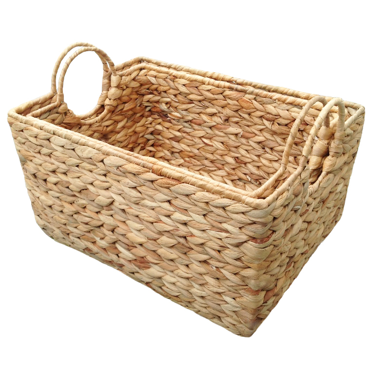 Water Hyacinth Basket Good Price Customization Handmade Special Customized Each One In Poly Bag Vietnam Manufacturer 4