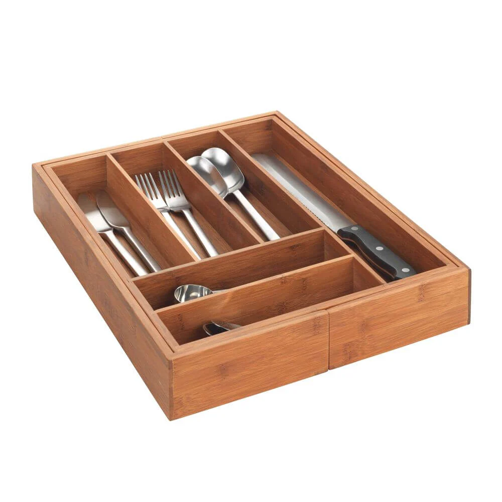 Expandable Cutlery Tray Bamboo Household items made from bamboo laminated safe for health and aesthetically pleasing, wholesale. 2