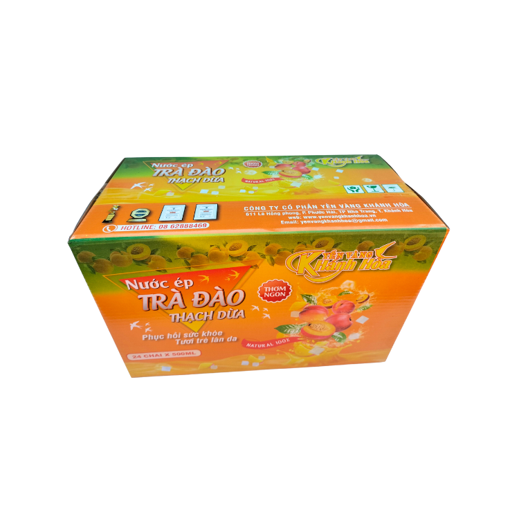 Fast Delivery Coconut Jelly Peach Tea Juice Flavored Beverage Iso Packed In Box From Vietnam Manufacturer 3