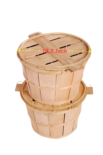 Large Supply Wooden Fruit Basket Basket Storage Durable Eco-Friendly Material From Viet Nam Manufacturer 3