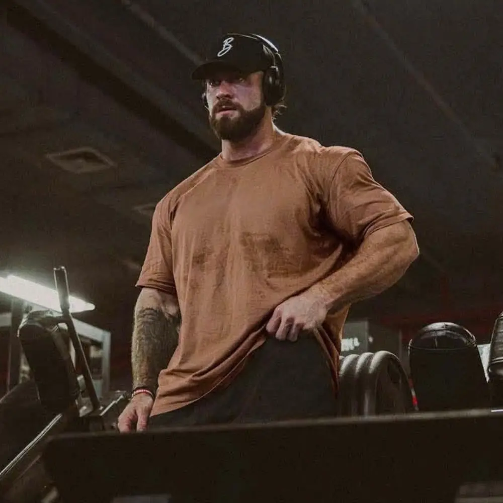 Fast Delivery Wholesale Gym Clothes Men Oversized T-shirt 100% Cotton Breathable Customization OEM ODM From Vietnam Manufacturer 6